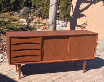 ON HOLD for Steve L.--Danish MCM Teak Sideboard TV Console 63" - Mid Century Modern Toronto