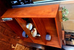 Danish MCM Teak Display China Bookcase Records REFINISHED 42