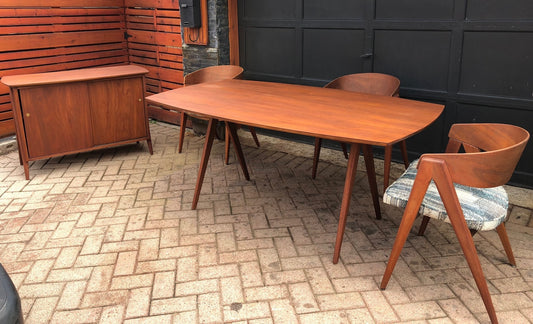 REFINISHED Rare Russell Spanner Walnut Dining Suite- table, 4 chairs, buffet - Mid Century Modern Toronto