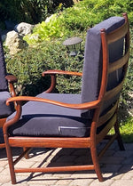 REFINISHED REUPHOLSTERED Mid Century Modern Rosewood Armchair (part of the set) 9