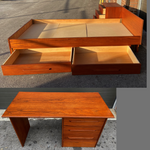 REFINISHED MCM Teak Bed Single XL w 2 Drawers & Nightstand. Matching Desk available 1