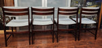 4 REUPHOLSTERED Mid Century Modern Dining Chairs in Maharam l.grey fabric, very comfortable 6