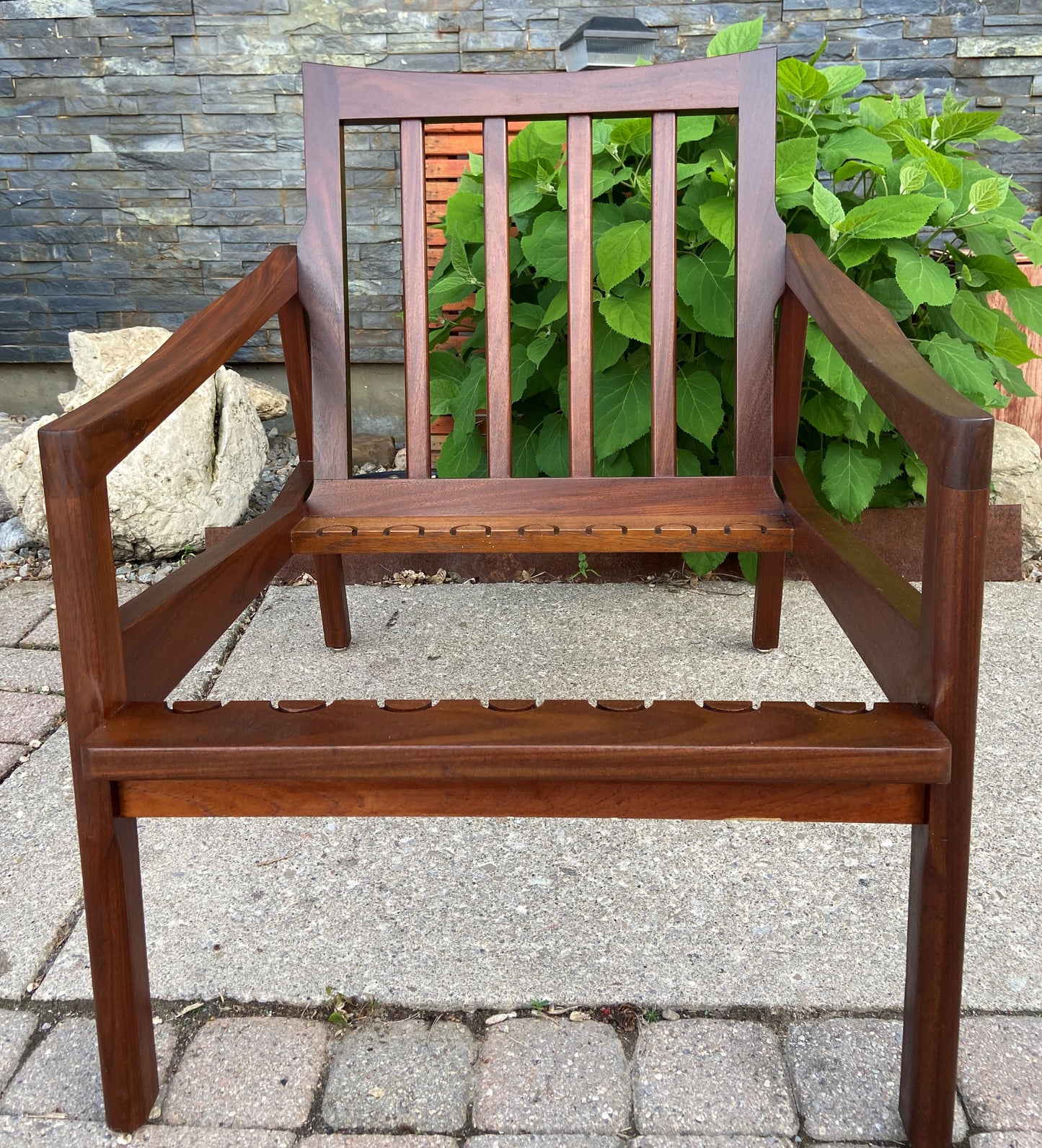 REFINISHED Danish Mid-Century Modern Teak Lounge Chair will get NEW CUSHIONS