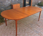 MCM Oval Teak Table Extendable REFINISHED by TROEDS 61