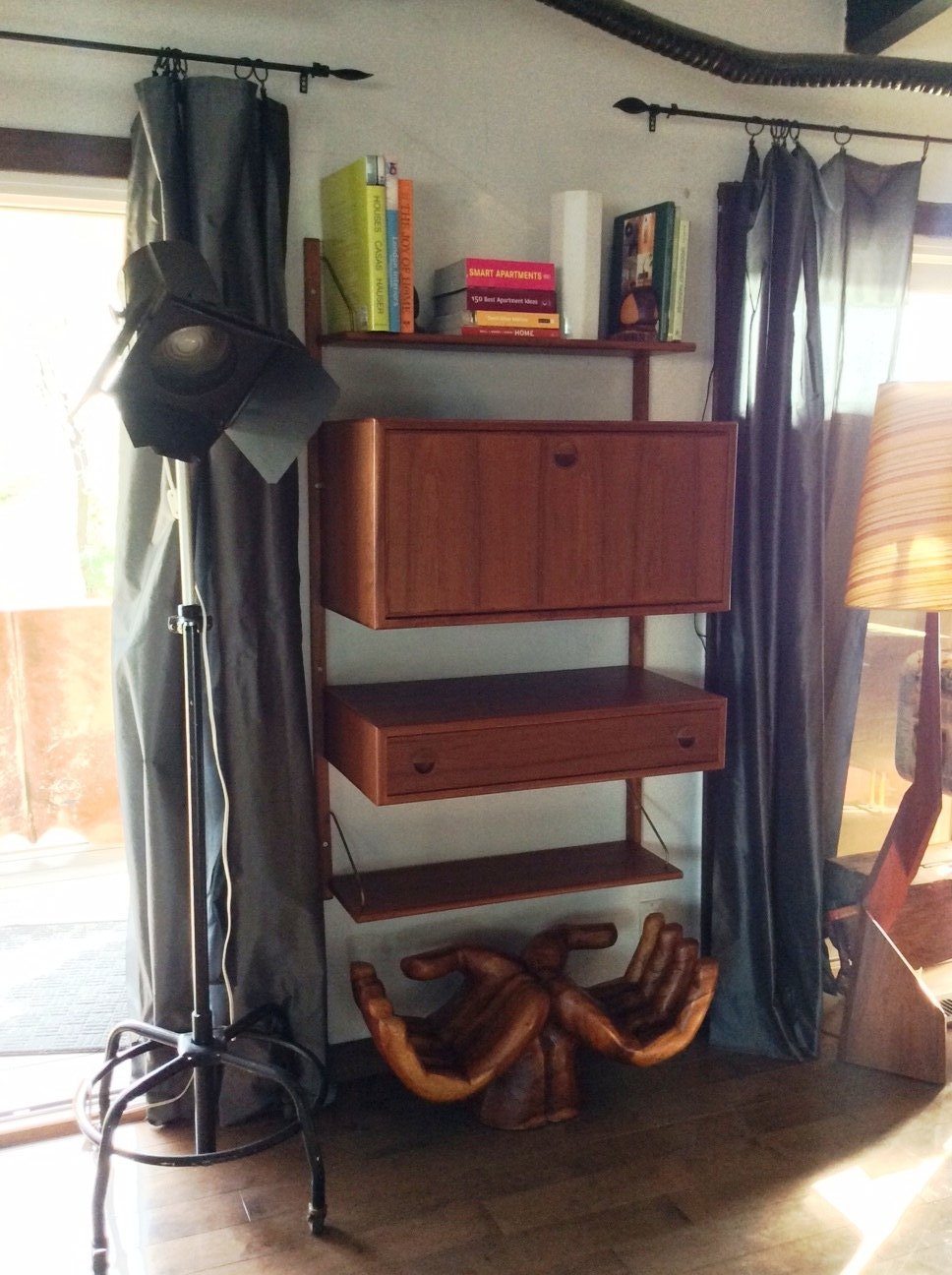 TEAK MODULAR WALL UNIT DANISH WITH STORAGE & DISPLAY - Mid Century Modern Toronto