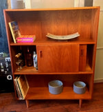 Danish MCM Display China Bookcase Bar REFINISHED 42