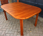 MCM Danish Teak Table Extendable Self Storing  REFINISHED 57