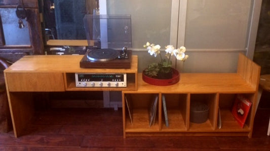 MCM Office Record Media TV Hallway Console with cubby holes - Mint - Mid Century Modern Toronto