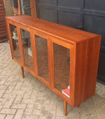 REFINISHED MCM Teak Display Bookcase Records 65