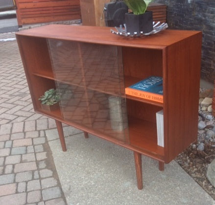 REFINISHED MCM Danish Display Bookcase China Cabinet 48" - Mid Century Modern Toronto