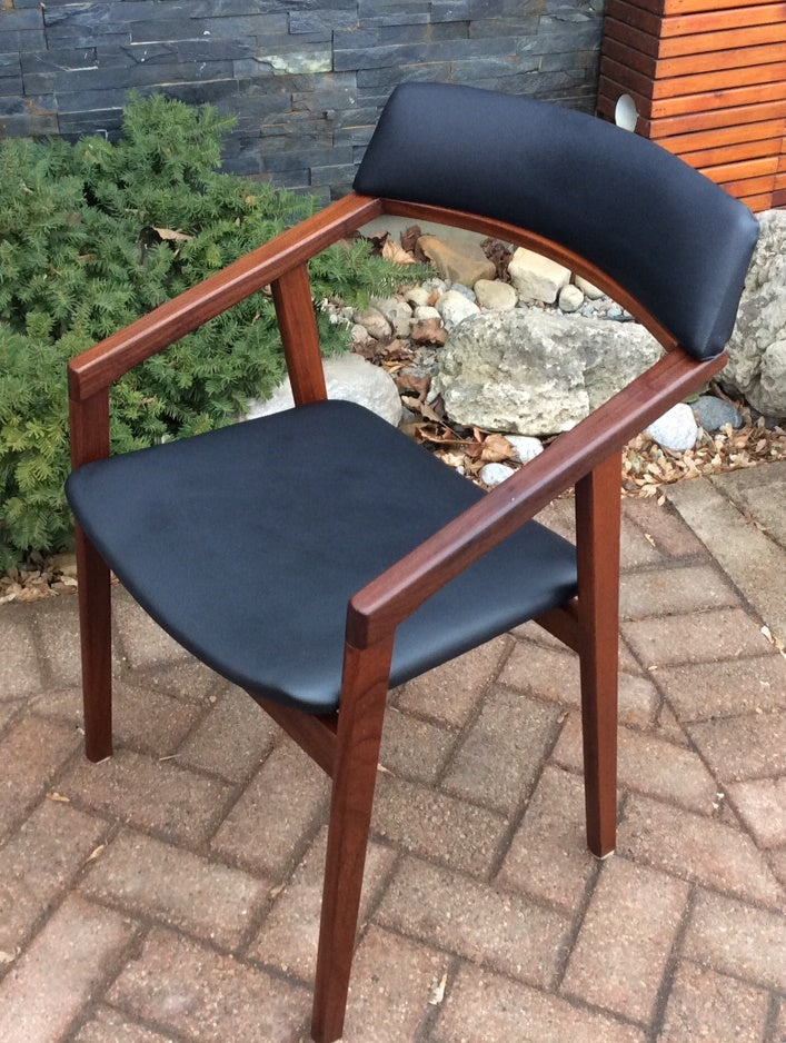 MCM Solid Teak Arm Chair by Jan Kuypers REFINISHED REUPHOLSTERED - Mid Century Modern Toronto