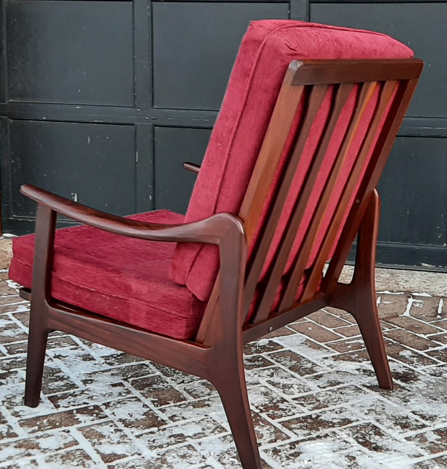 REFINISHED Danish MCM Solid Teak Lounge Chair PERFECT