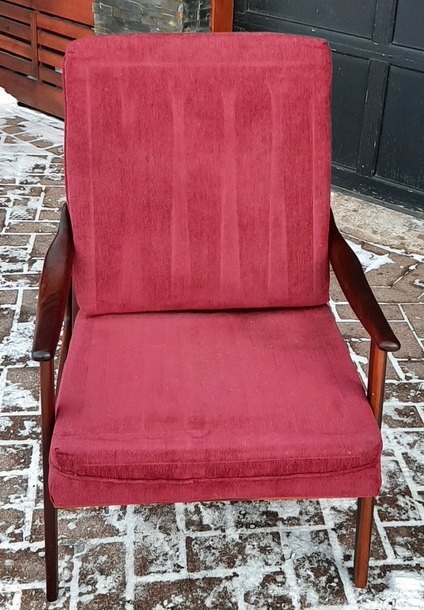 REFINISHED Danish MCM Solid Teak Lounge Chair PERFECT