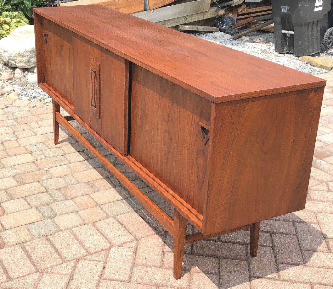 SOLD*****REFINISHED MCM Walnut Sideboard TV Console 70