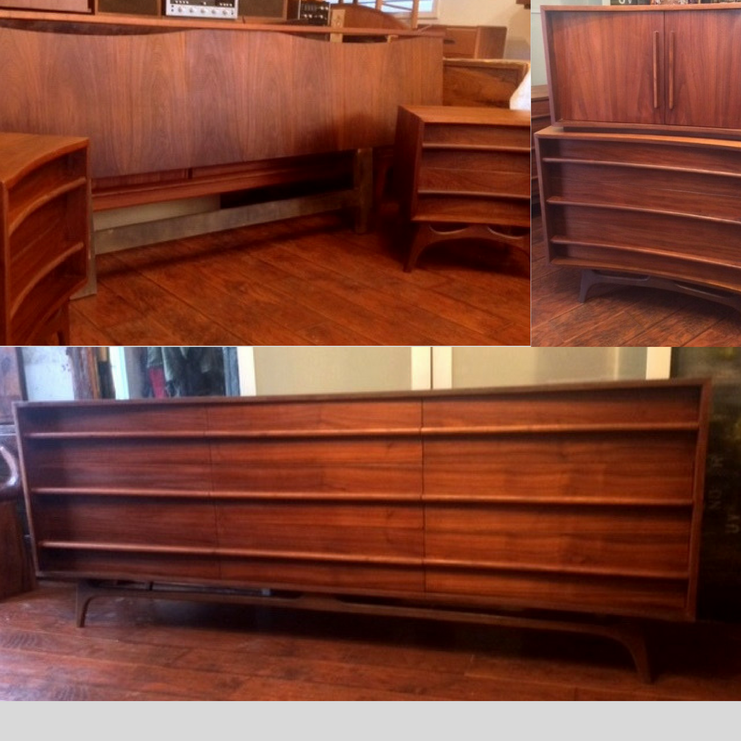 REFINISHED MCM Walnut Bedroom Set for the Queen - Mid Century Modern Toronto