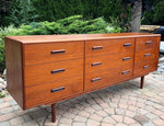 RESTORED MCM Teak Dresser 9 drawers Perfect cond. 75.5