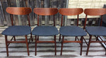 Set of 4 Danish Mid Century Modern Solid Teak Dining Chairs REUPHOLSTERED - Mid Century Modern Toronto 9