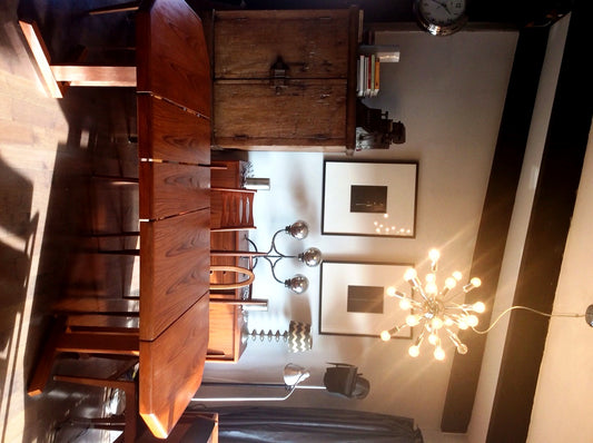 REFINISHED Mid Century Modern Teak Dining Table Octagonal with 3 Leaves - Mid Century Modern Toronto