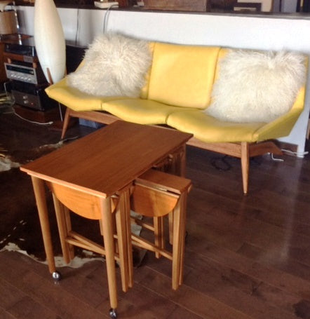 MCM Teak Serving Trolley /5 in 1 Nesting Tables by Poul Hundevad RESTORED, perfect - Mid Century Modern Toronto