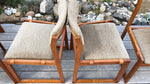 6 Danish MCM Teak Sleigh base chairs, straight lines & finger joints, each $50 - Mid Century Modern Toronto 3
