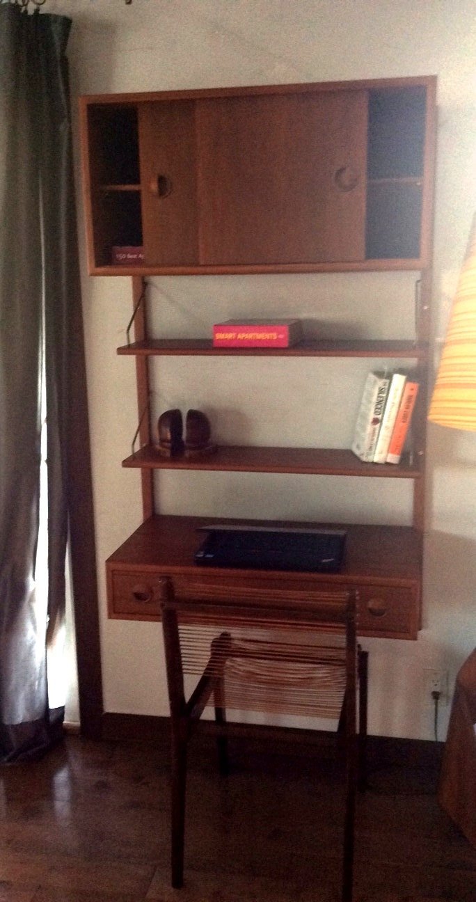 TEAK MODULAR WALL UNIT DANISH WITH STORAGE & DISPLAY - Mid Century Modern Toronto