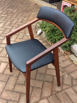 MCM Solid Teak Arm Chair by Jan Kuypers REFINISHED REUPHOLSTERED - Mid Century Modern Toronto 1