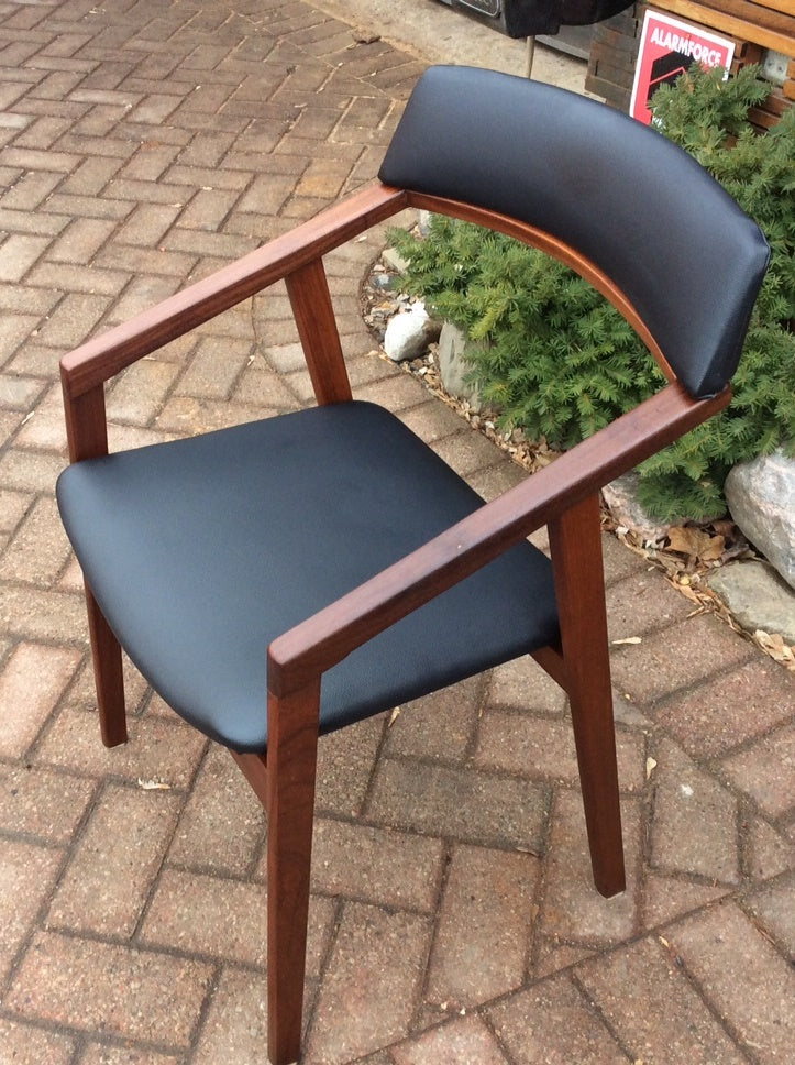 MCM Solid Teak Arm Chair by Jan Kuypers REFINISHED REUPHOLSTERED - Mid Century Modern Toronto