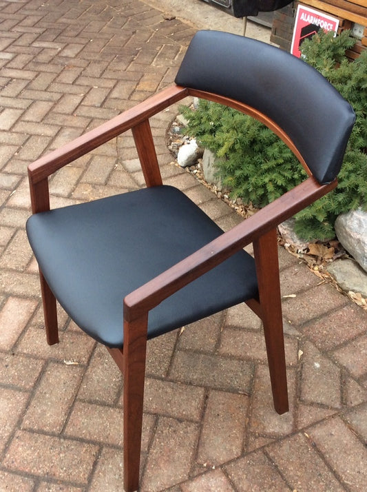MCM Solid Teak Arm Chair by Jan Kuypers REFINISHED REUPHOLSTERED - Mid Century Modern Toronto