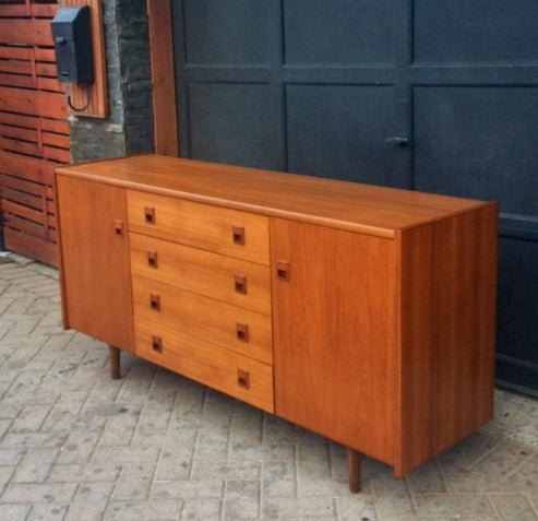 REFINISHED MCM  Teak Sideboard TV Media Console 65" - Mid Century Modern Toronto