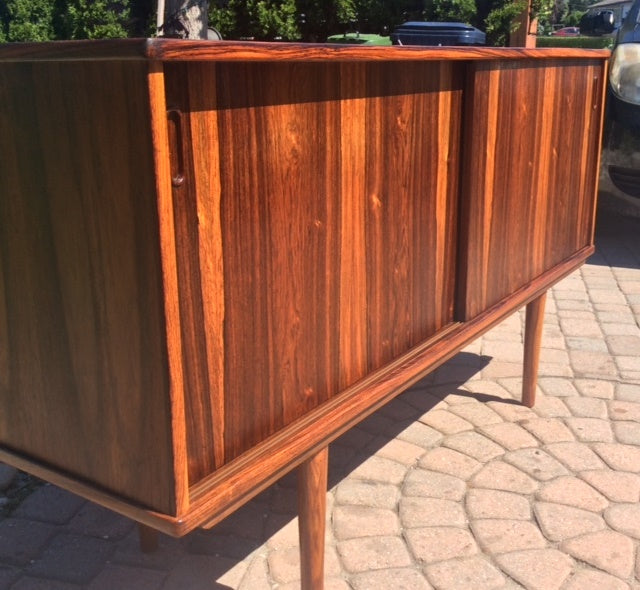 REFINISHED Danish MCM Rosewood Credenza by DYRLUND 60" - Mid Century Modern Toronto