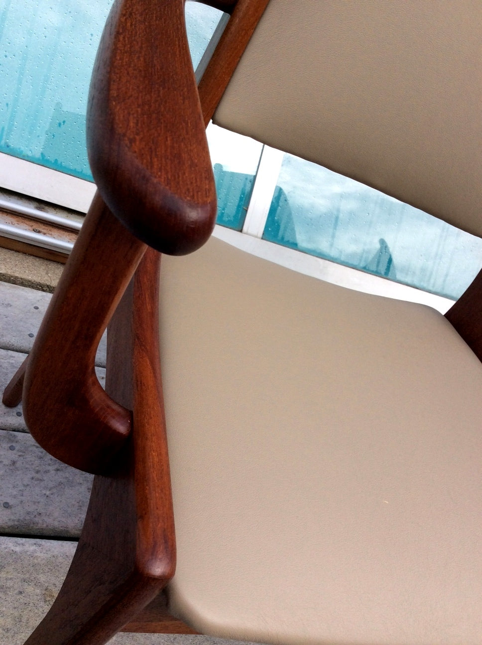 8 Danish Mid Century Modern Solid Teak High Back Dining Chairs REFINISHED REUPHOLSTERED each $249 - Mid Century Modern Toronto