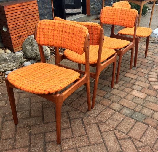 6 Erik Buch OD-49 Teak MCM Chairs REFINISHED REUPHOLSTERED, each $349 - Mid Century Modern Toronto