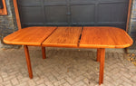 MCM Danish Teak Table Extendable Self Storing  REFINISHED 57