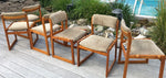 6 Danish MCM Teak Sleigh base chairs, straight lines & finger joints, each $50 - Mid Century Modern Toronto 4