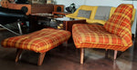 RESTORED MCM Large Lounge Chair & Ottoman in Adrian Pearsall style 2