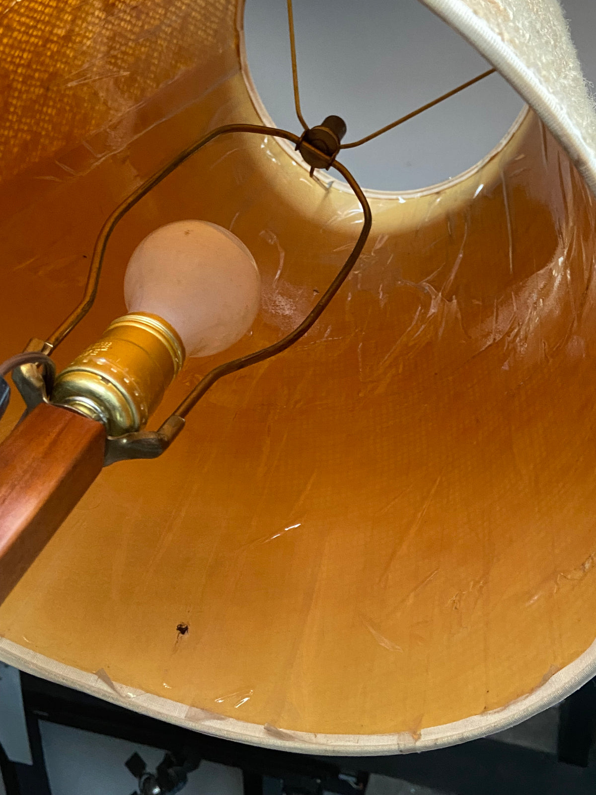 Mid Century Modern Teak Floor Lamp, H 63