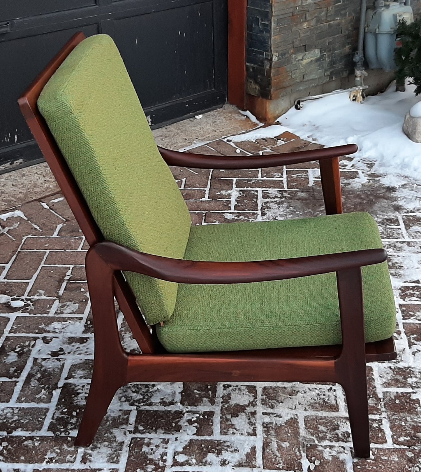 REFINISHED Danish MCM Solid Teak Lounge Chair PERFECT