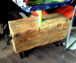 Unique Barn Beam Bench with Rotating Display One of the Kind - Mid Century Modern Toronto 7