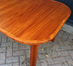 MCM Danish Teak Table Extendable Self Storing  REFINISHED 57