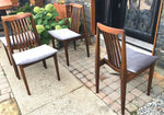 4 REUPHOLSTERED MCM Walnut Chairs, grey velvet, each $125 - Mid Century Modern Toronto 4