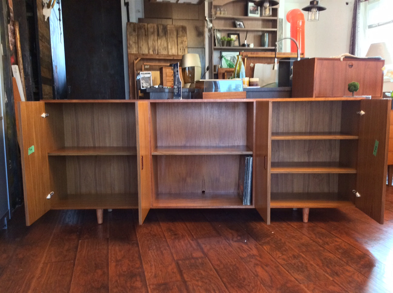 Danish Mid Century Modern Teak Display Sideboard Credenza Media Console Bookcase Long - Mid Century Modern Toronto