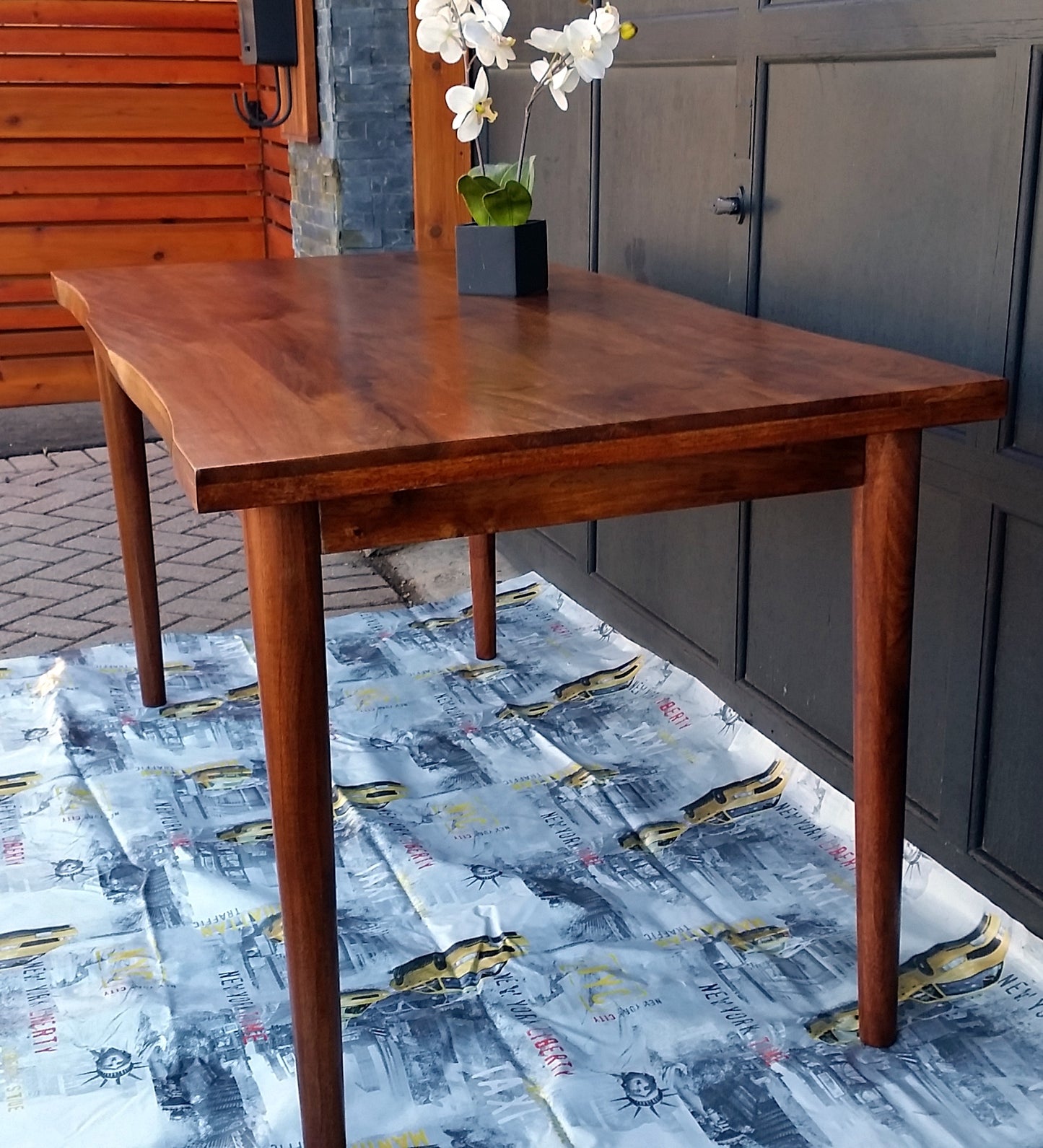 NEW Solid Wood Live Edge Dining Tables, compact 63" seats up to 8 - Mid Century Modern Toronto