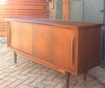 REFINISHED Walnut MCM Sideboard Media Console 63