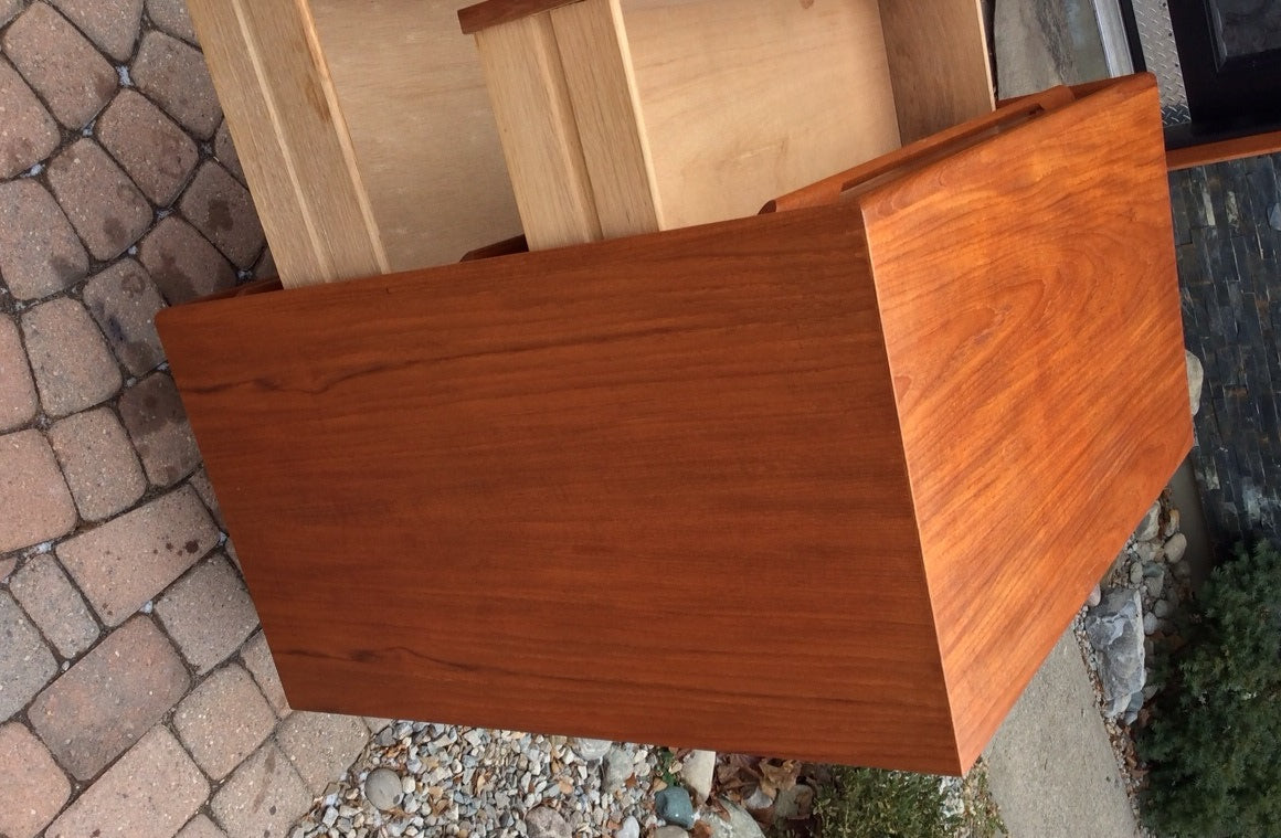 Mid Century Modern Teak Tallboy Dresser 5 Drawers RESTORED - Mid Century Modern Toronto