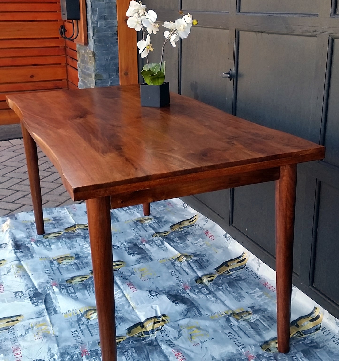 NEW Solid Wood Live Edge Dining Tables, compact 63" seats up to 8 - Mid Century Modern Toronto