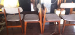 4 Danish MCM Solid Teak Chairs REUPHOLSTERED $195 each - Mid Century Modern Toronto 1