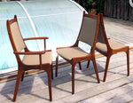 8 Danish Mid Century Modern Solid Teak High Back Dining Chairs REFINISHED REUPHOLSTERED each $249 - Mid Century Modern Toronto 8