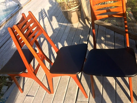 Set of 6 Danish MCM Teak Side & Arm Chairs REFINISHED by Korup Stolefabrik, $229 each - Mid Century Modern Toronto