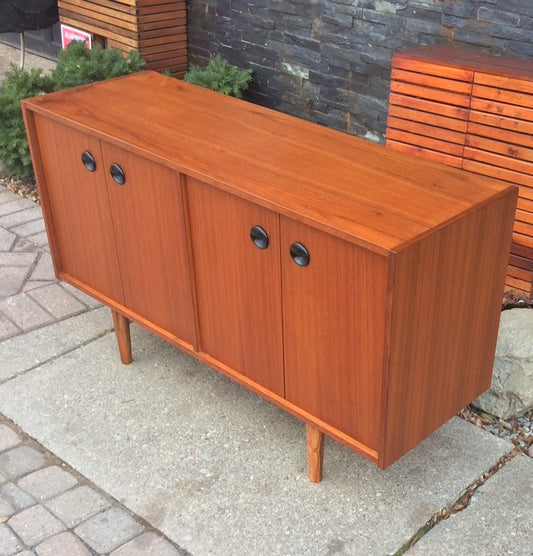 Mid Century Modern Teak Sideboard TV Media  Console RESTORED - Mid Century Modern Toronto