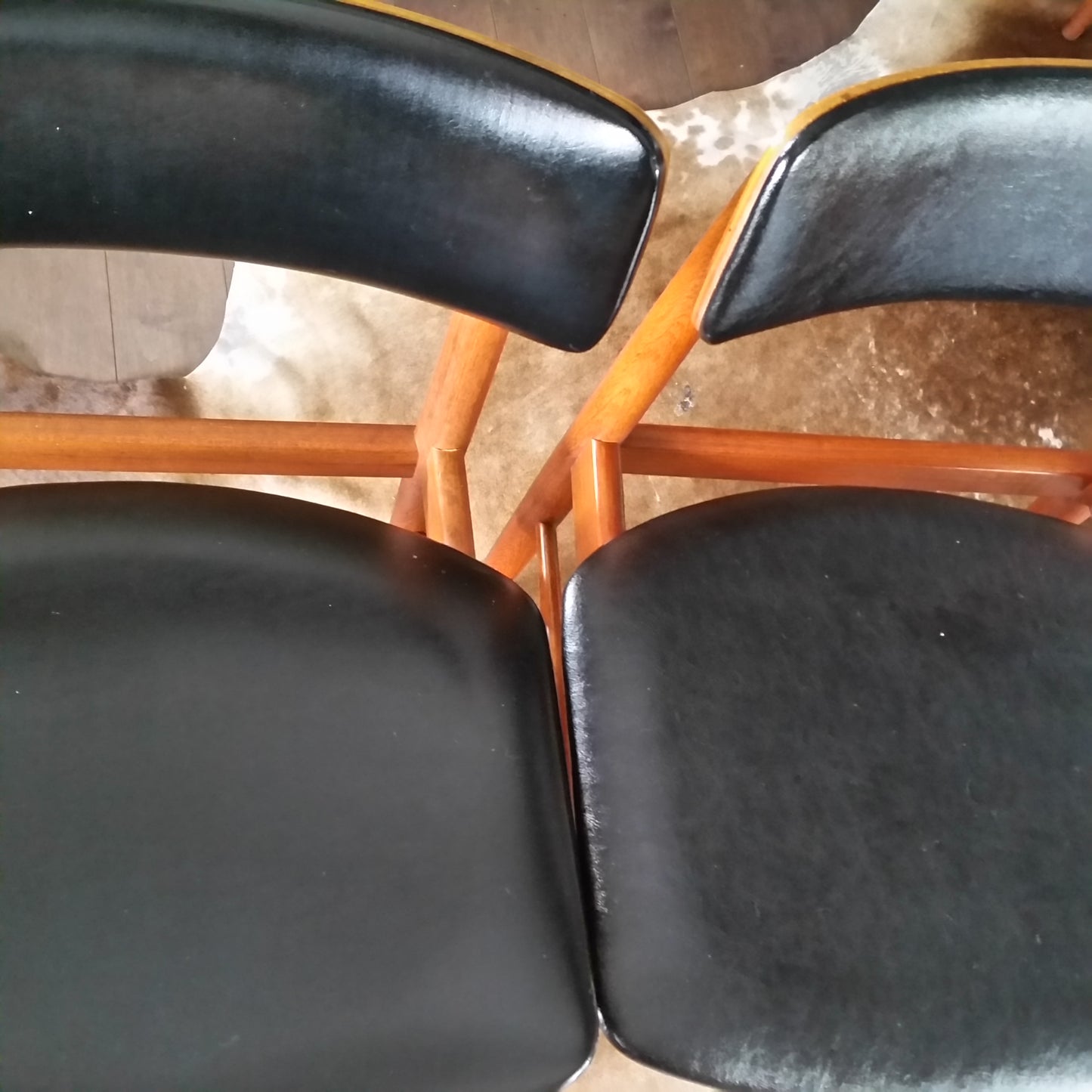 4+1 Danish RESTORED Mid Century Modern Teak Chairs by S. CHROBAT for SAX - Mid Century Modern Toronto